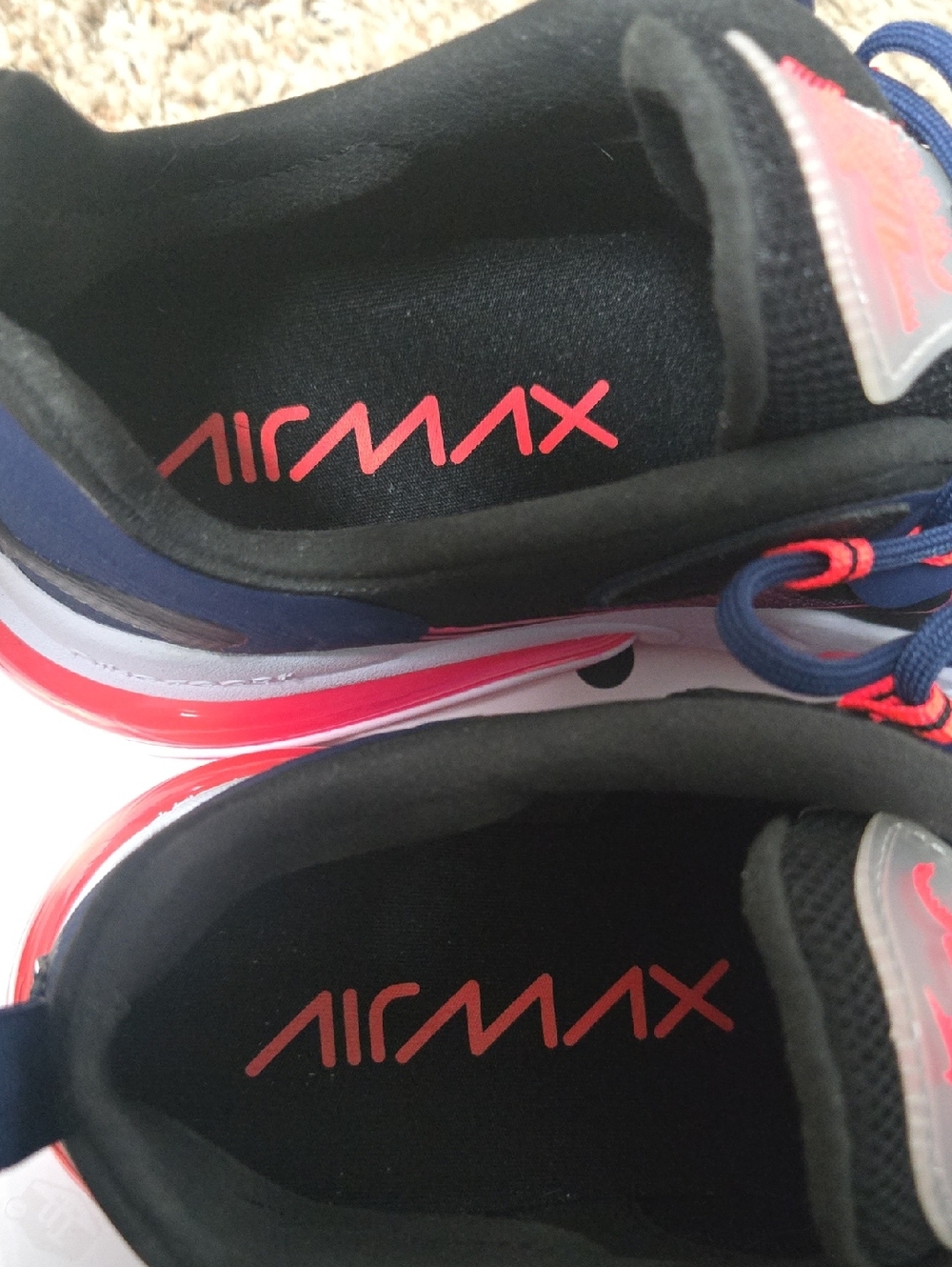 ❤️🖤 Nike Air Max 270 React Navy Black Pink Sneaker - Picture 9 of 9